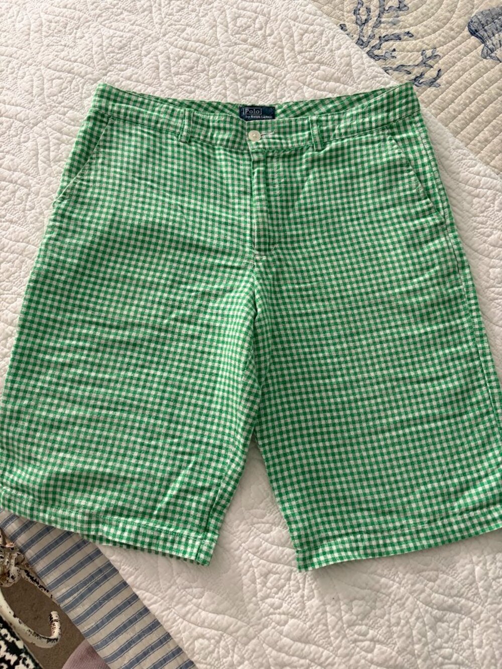 Polo Ralph Lauren gingham bermudas boys 18 / womens 4 or 6